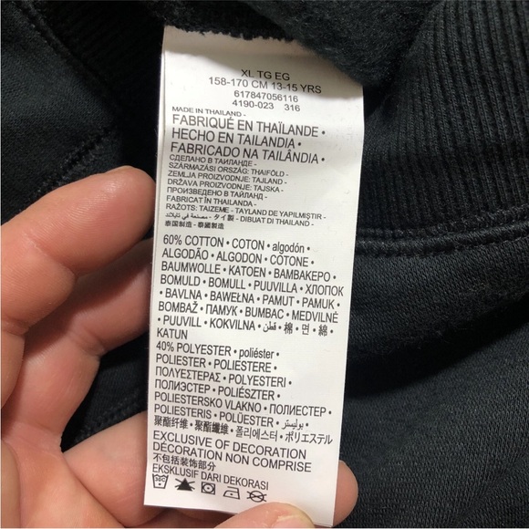 Converse All Star Chuck Jaylor Black Kids Boys Size XL 13-15 YRS Pants Pockets - Picture 11 of 11